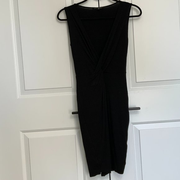 Dynamite V Neck Body Con Dress with Twisted Front - Picture 3 of 6